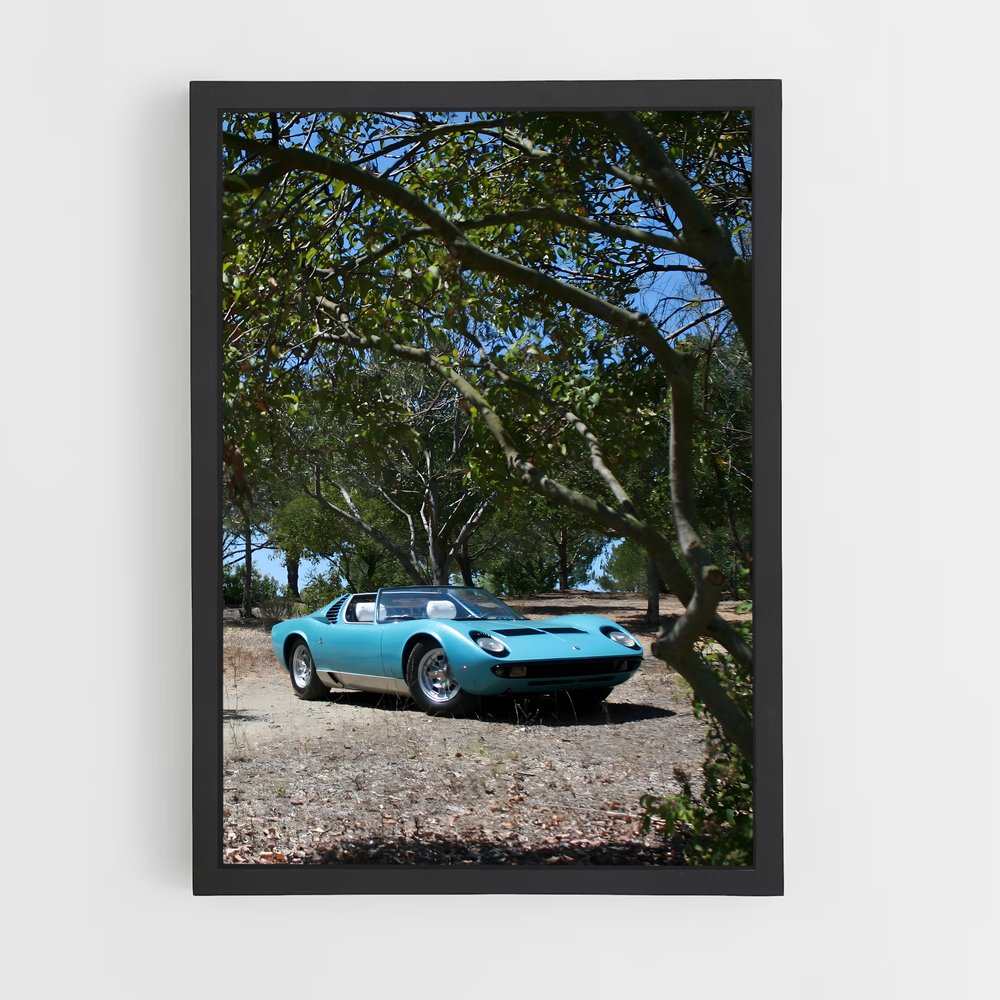 Poster Miura Émeraude – affiche Lamborghini (vue 2)